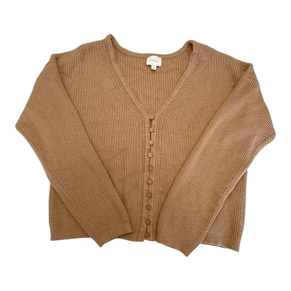 Cyrus V-Neck Cardigan Sweater Size M